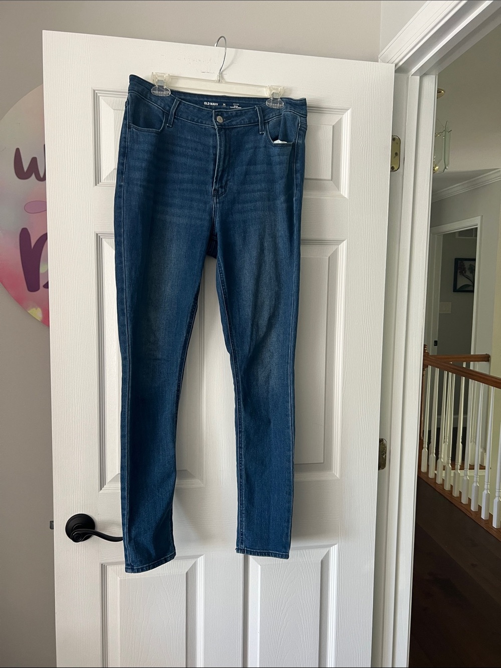Women's high rise Stretch Skinny Jeans - Classic Slim Fit size 14 tall long